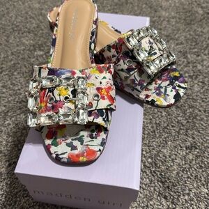 Madden girl flowered slip ons.  NWT
